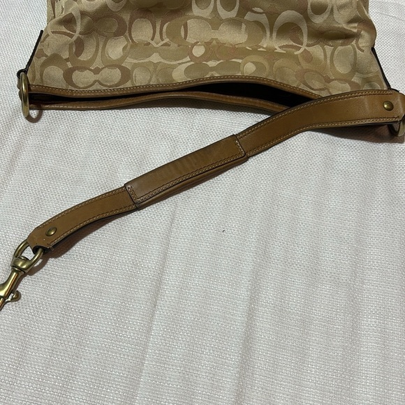 Y2K Coach Vintage Signature Sarah Optic Tan Hobo Bag F15667 - Picture 10 of 13